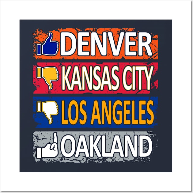 Denver Pro Football - Funny West Rivals Wall Art by FFFM